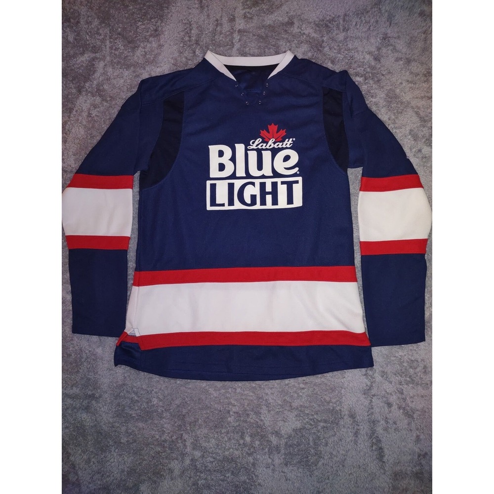 Labatt BlueLight Hockey Jersey Champions 20 Blue/White/Red XL EXCELLENT RARE